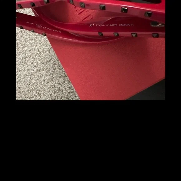 Valentino Garavani Red Cat-Eye Sunglasses – Studded Frame 